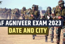 Agniveer IAF exam 2023 Exam city slip