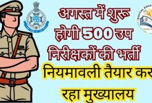 Madhya Pradesh Police: भोपाल (Digital Education Portal)। मध्‍य प्रदेश में आरक्षकों के बाद पुलिस उप निरीक्षकों की भर्ती भी जल्द शुरू होगी। इसके लिए पुलिस मुख्यालय नियमावली तैयार कर रहा है। इसे इसी माह के अंत तक कर्मचारी चयन मंडल को भेजा जाएगा। मंडल द्वारा अगस्त में 500 पदों पर भर्ती के लिए विज्ञापन जारी हो सकता है।