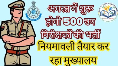 Madhya Pradesh Police: भोपाल (Digital Education Portal)। मध्‍य प्रदेश में आरक्षकों के बाद पुलिस उप निरीक्षकों की भर्ती भी जल्द शुरू होगी। इसके लिए पुलिस मुख्यालय नियमावली तैयार कर रहा है। इसे इसी माह के अंत तक कर्मचारी चयन मंडल को भेजा जाएगा। मंडल द्वारा अगस्त में 500 पदों पर भर्ती के लिए विज्ञापन जारी हो सकता है।