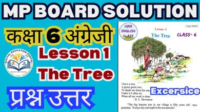Class 6 MP Board English Solutions Chapter 1 The Tree